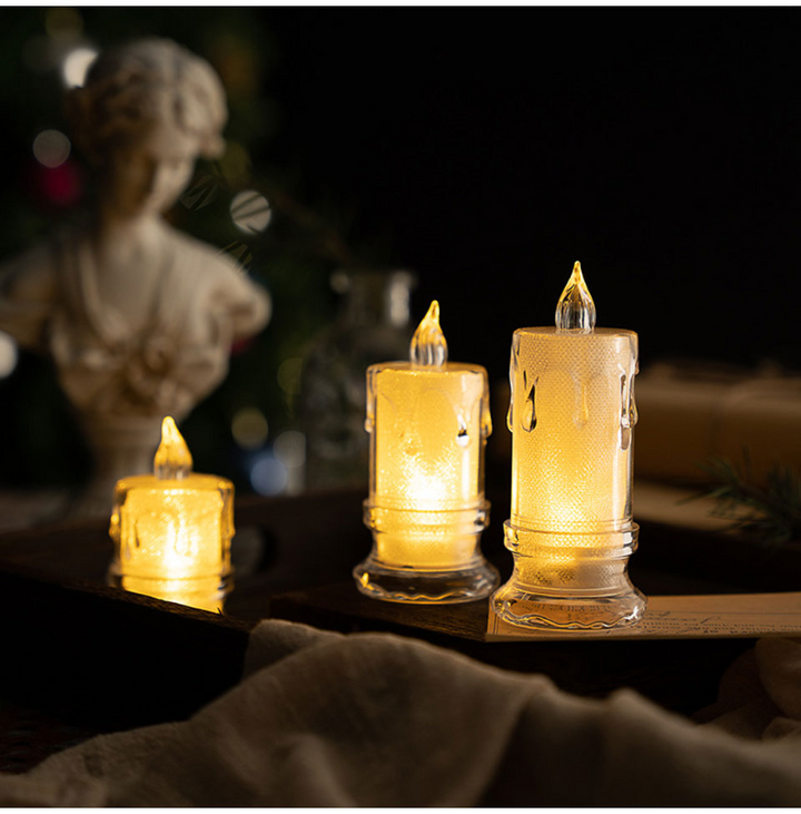 Flameless Led Pillar Candles Light