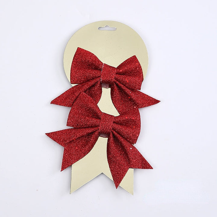 Set of 2 Glittering Bow Decorative Gift Bows