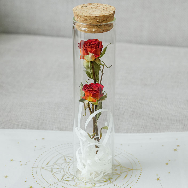 Dried Preserved Flower In Glass Test Tube