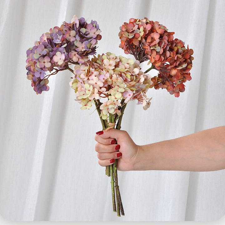 Set of 3 Fake Hydrangea Artificial Flowers, perfect as artificial flower.