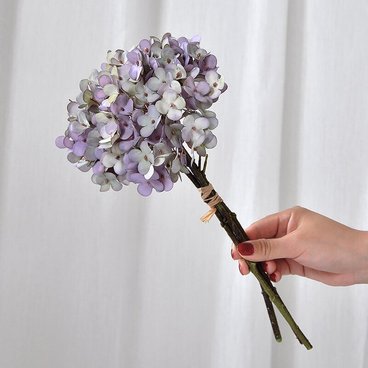 Set of 3 Fake Hydrangea Artificial Flowers, perfect as silk flowers.