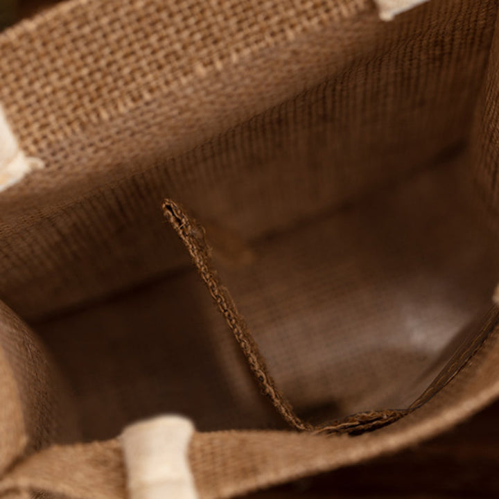 Burlap Wine Gift Bags with Window