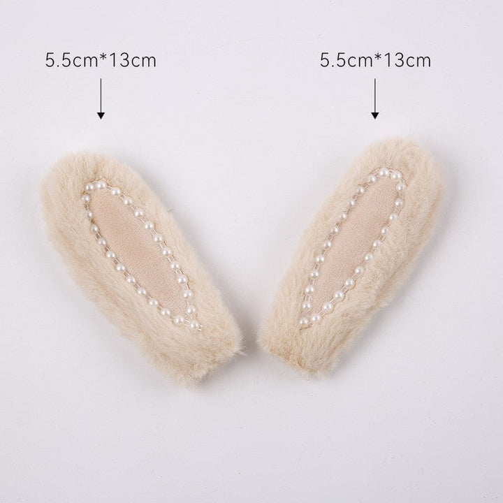 Plush Rabbit Ear with Pearls for Flower Packaging