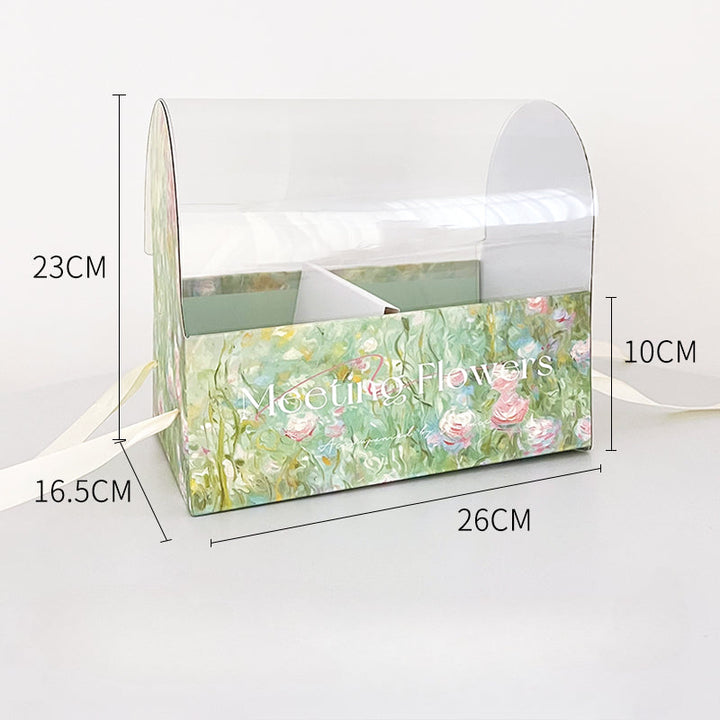 Oil Painting Floral Gift Cake Packaging Box Pack 2