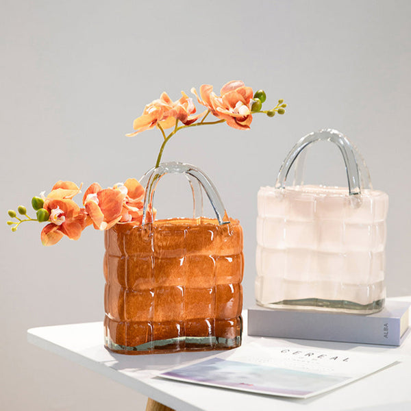 Glass Handbag Decorative Vase Art