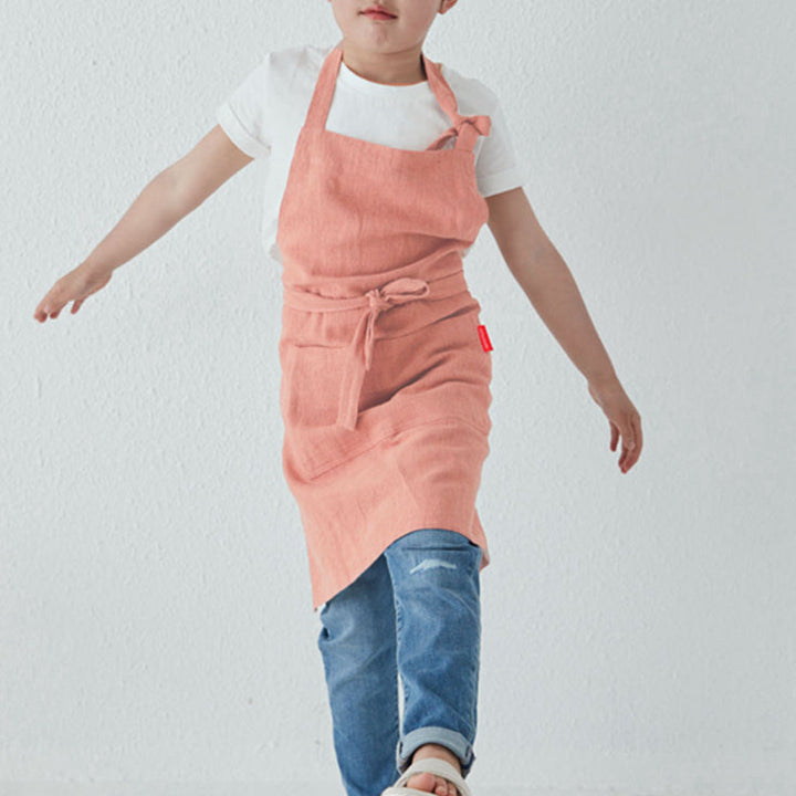 Linen Apron with Pockets for Children