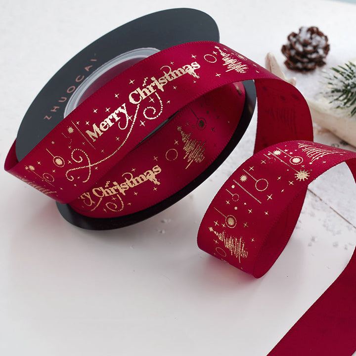 24 Yards Christmas Satin Ribbon for Crafts is a wonderful addition to your christmas arrangements collection.