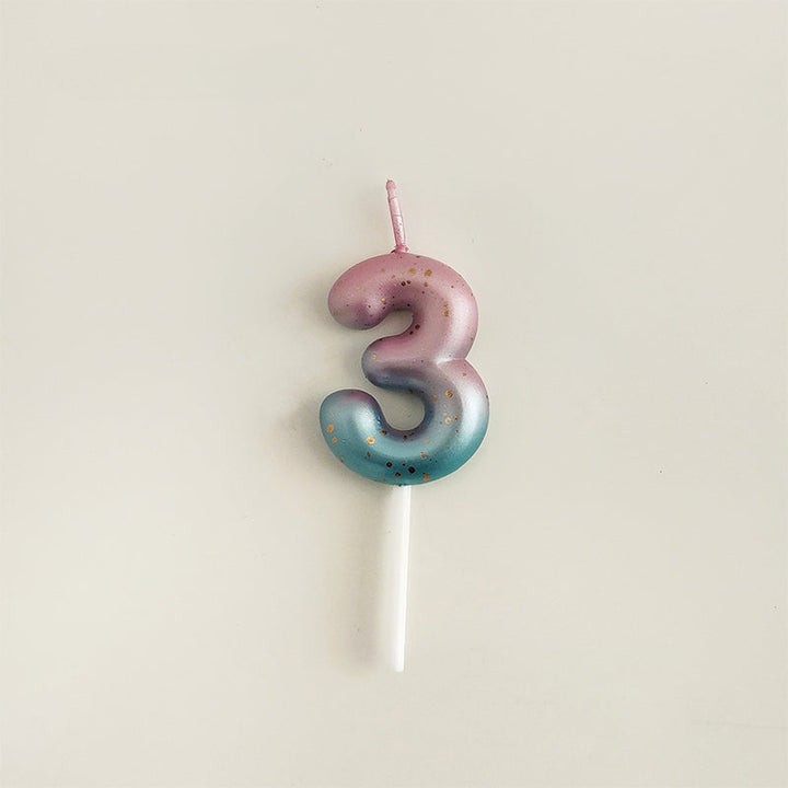 Pink Blue Gradient Numeral Birthday Candles