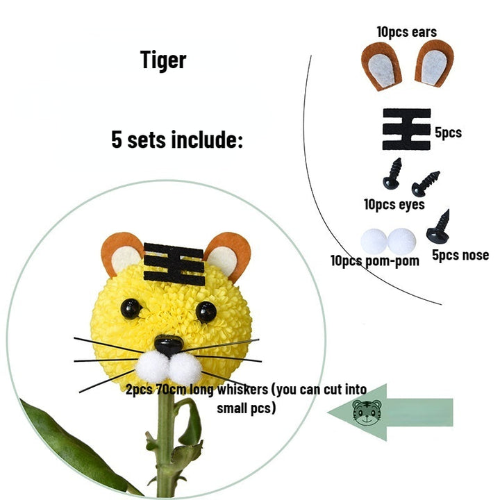 5 Sets Puppy Flower Arrangement Animals Flower DIY Safety Eyes Noses Kit is a perfect addition to your florist supply collection.