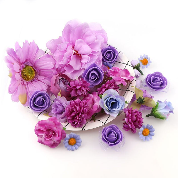 50pcs Mixed Artificial Silk Flower Heads is a perfect addition to your decorative floral collection.