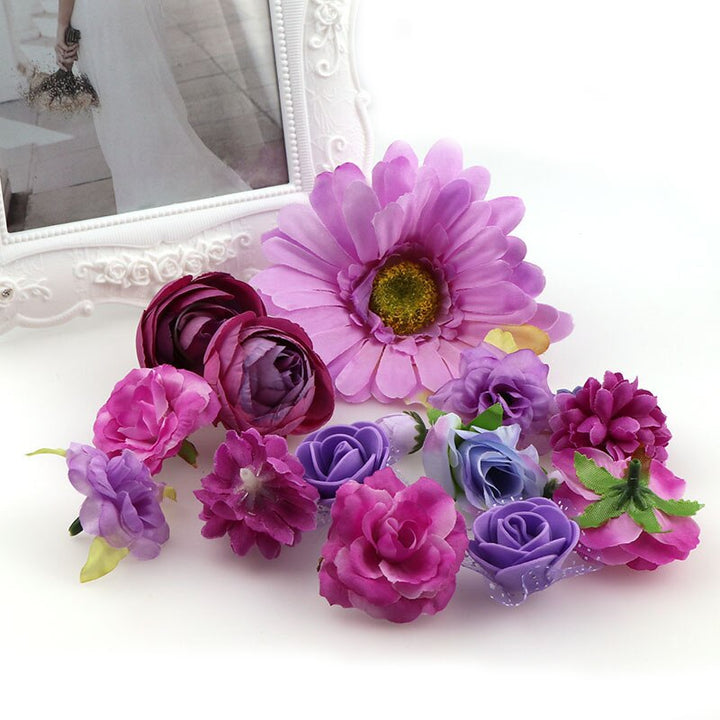 50pcs Mixed Artificial Silk Flower Heads is a perfect addition to your floral supply collection.