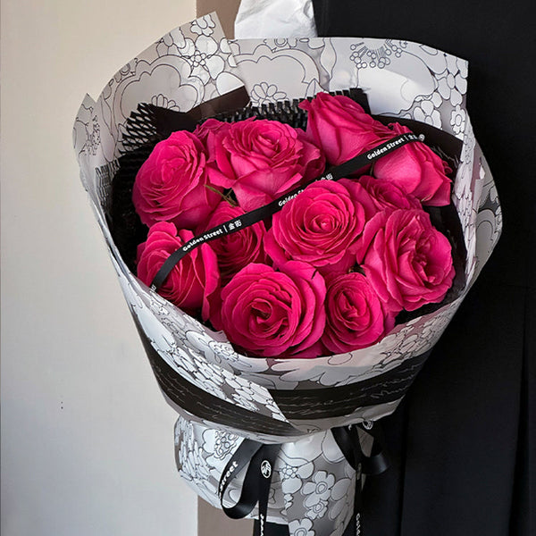 Flower Print Matte Plastic Wrap Paper Pack 20 (58x58cm)