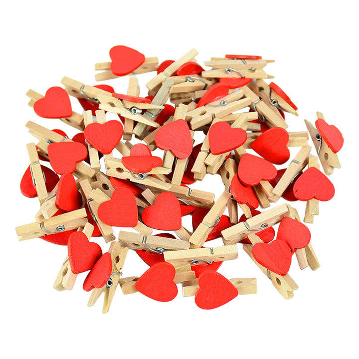 50PCS Mini Wooden Heart-Shaped Craft Clips is a delightful addition to your valentine's gifts collection.