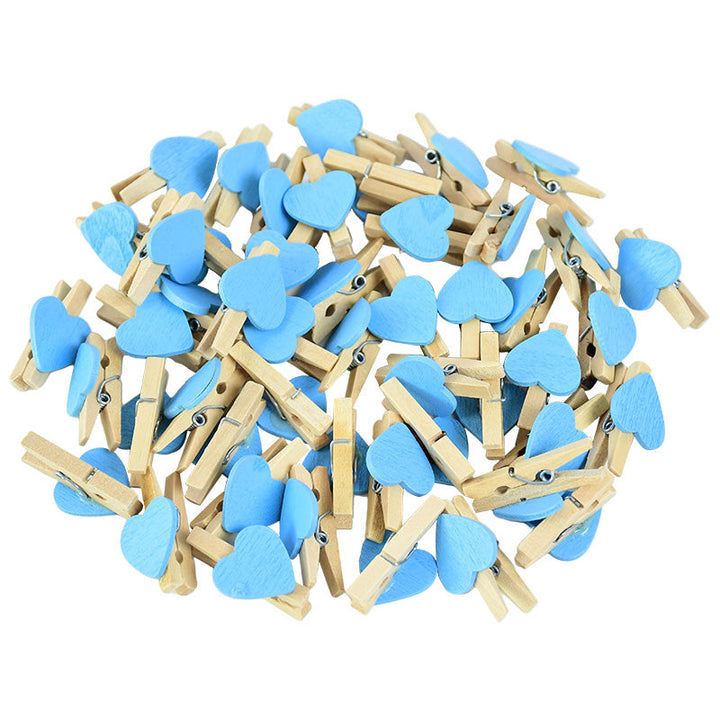 50PCS Mini Wooden Heart-Shaped Craft Clips is a delightful addition to your valentine's day bouquets collection.