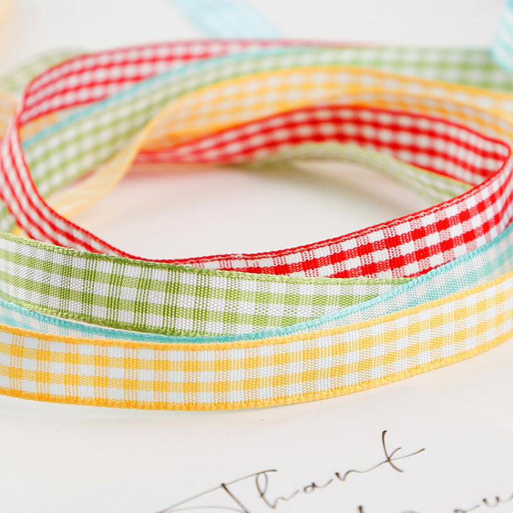 Plaid Ribbon for Gift Wrapping (10mmx45m)