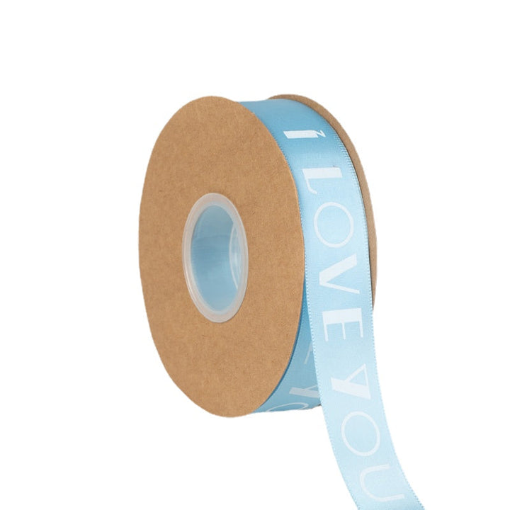 I LOVE YOU Polyester Satin Ribbon (25mmx50Yd) is a delightful addition to your valentine's day flowers collection.
