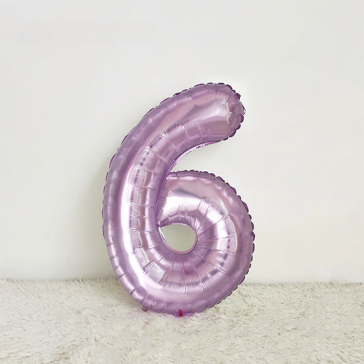 32 Inch Light Purple Crystal Number Balloon