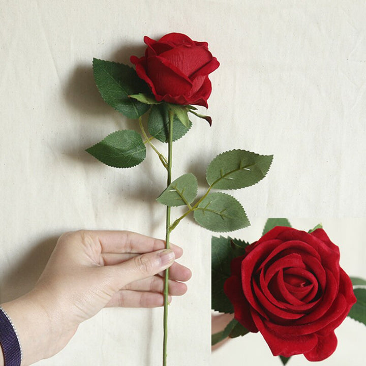 5pcs Artificial Flowers Silk Rose Long Branch Bouquet, perfect as flower stem.