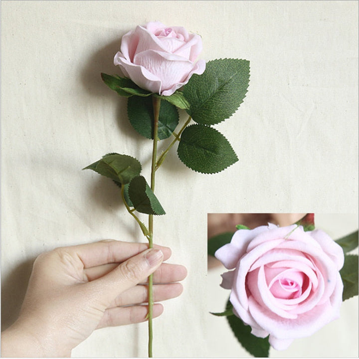 5pcs Artificial Flowers Silk Rose Long Branch Bouquet, perfect as faux flowers.