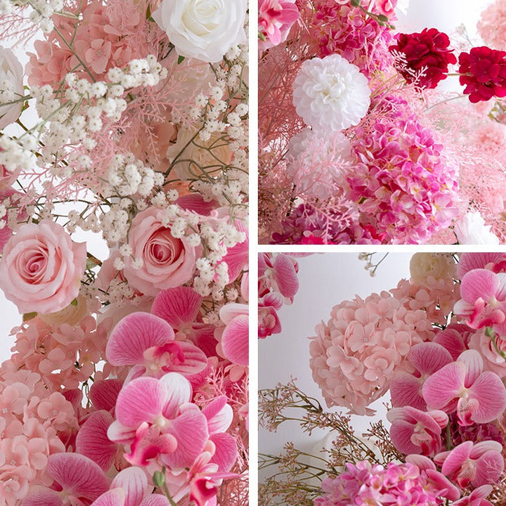 Flower Arch Pink Set Artificial Florals Backdrop for Wedding Proposal Party Decor