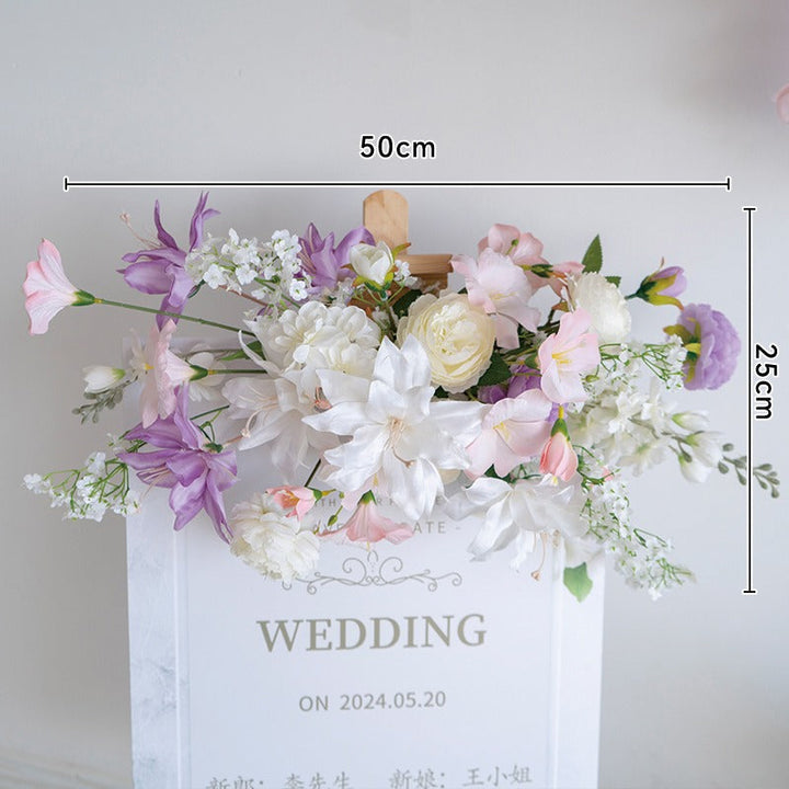 Purple Pink Hanging Flower Set for Wedding Party Decor Proposal