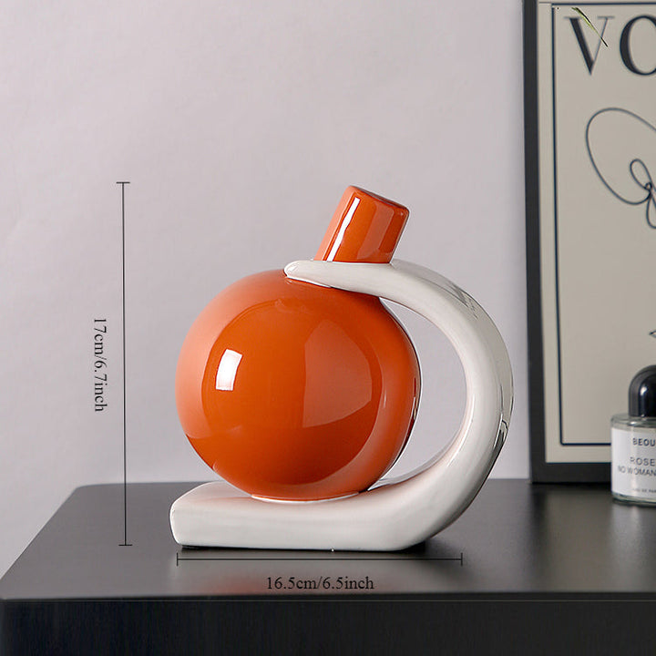 Modern Ceramic Flask-shaped Vase