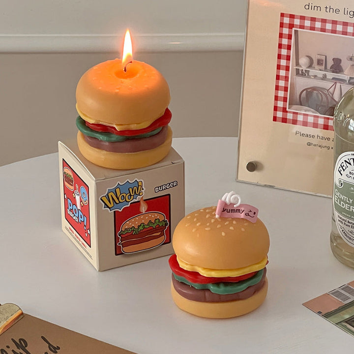 Mini Hamburger Shaped Scented Candle