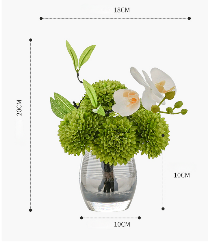 Artificial Bouquet with Glass Vase, perfect as flower stem.