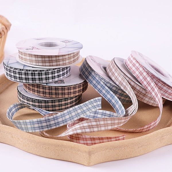 Double-sided Thick Plaid Ribbon 15mm X 10Yd