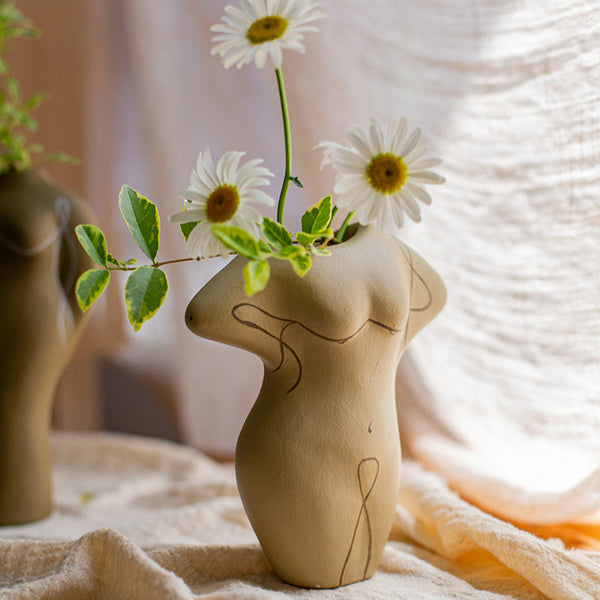 Artistic Women Body Ceramic Vase