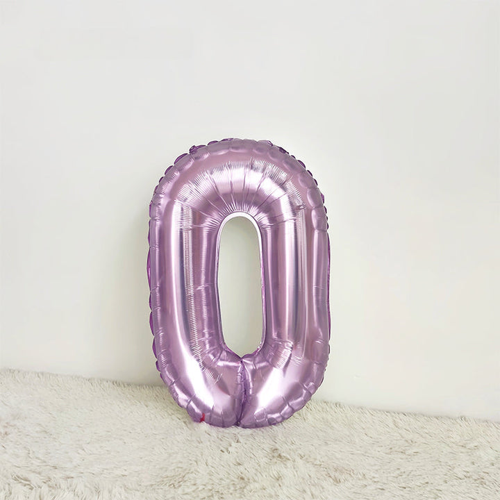 32 Inch Light Purple Crystal Number Balloon