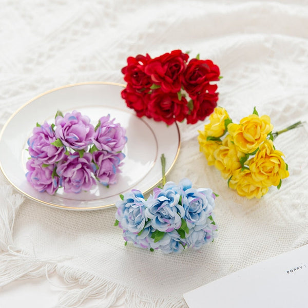 60pcs Artificial Flowers with Floral Wire for DIY Craft is a perfect addition to your florist supply collection.