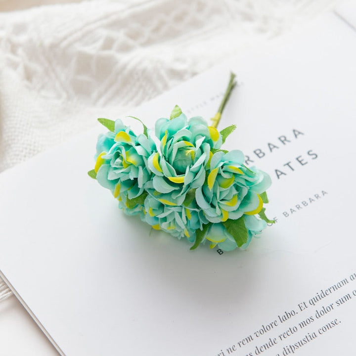 60pcs Artificial Flowers with Floral Wire for DIY Craft is a perfect addition to your decorative floral collection.