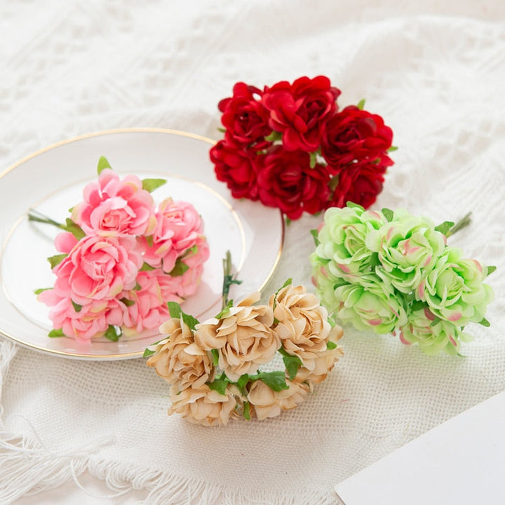 60pcs Artificial Flowers with Floral Wire for DIY Craft is a perfect addition to your floral supplies collection.