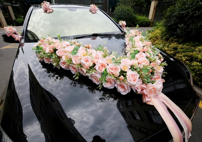 Perfect wedding decoration with wedding decorations Pink Artificial Roses Decoration Set, perfect wedding decorations