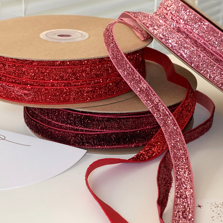 Glitter Sequins Velvet Ribbon (10mmx20m)