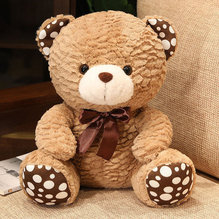 Polka Dots Plush Teddy Bear 25cm is a delightful addition to your valentine's day flowers collection.