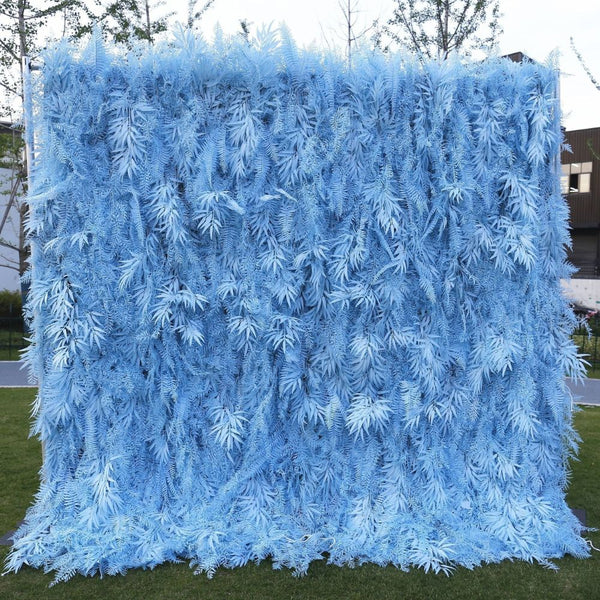 Blue fern foliage backdrop for weddings
