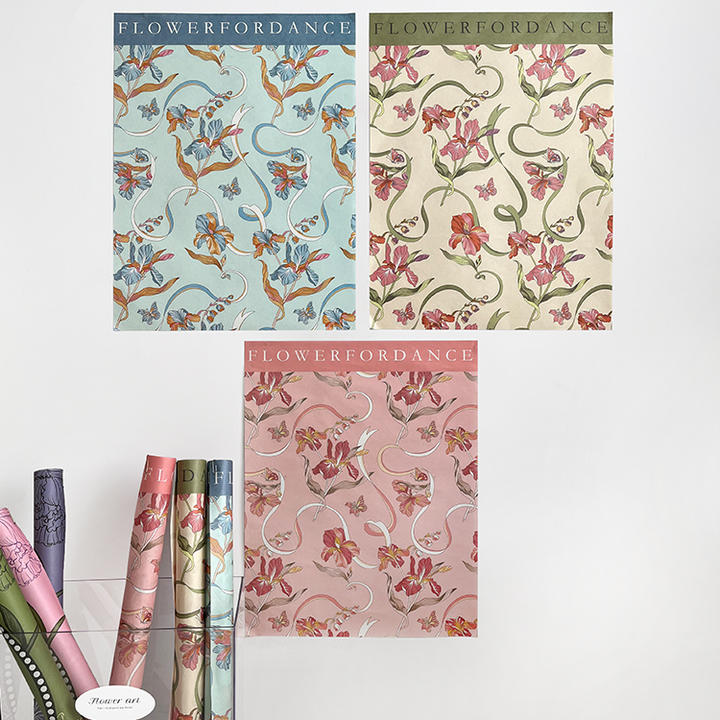 Florals Art Print Flower Wrapping Paper Pack 20 (38x50cm)