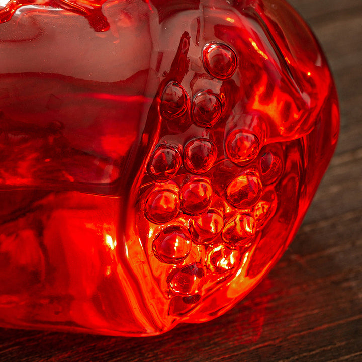 Pomegranate Shaped Red Glass Vase Set