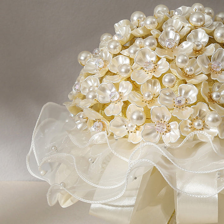 Luxury Artificial Pearl Beaded Wedding Bouquet