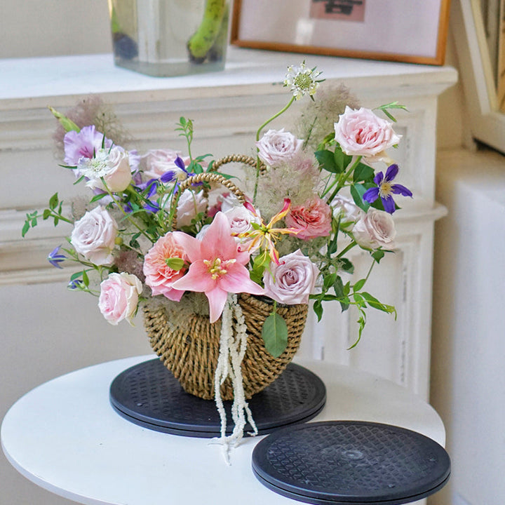 Rotating Tray for Flower Arrangement