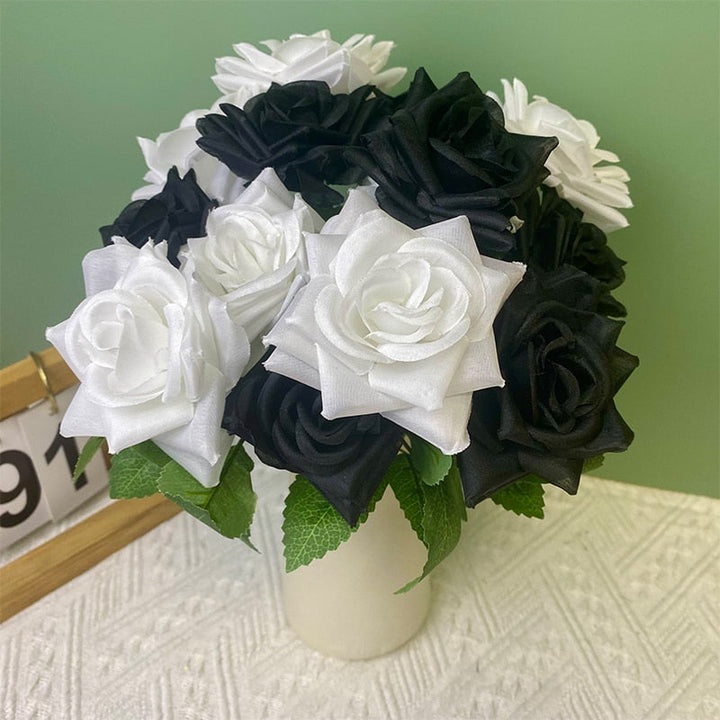 7 Heads Silks Rose Bouquet Artificial Flowers, perfect as flower stem.