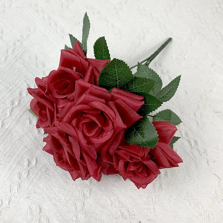 7 Heads Silks Rose Bouquet Artificial Flowers, perfect as artificial flower.