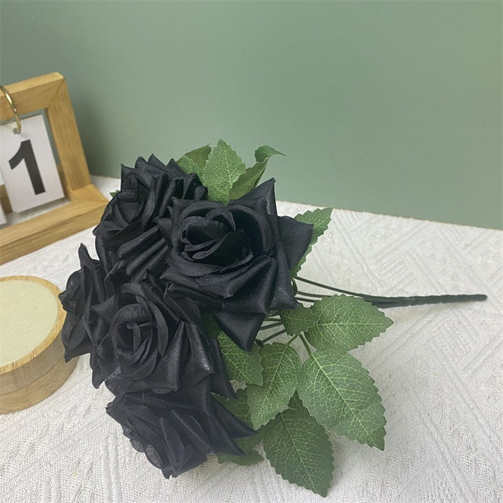 7 Heads Silks Rose Bouquet Artificial Flowers, perfect as silk flowers.