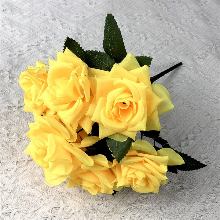 7 Heads Silks Rose Bouquet Artificial Flowers, perfect as silk flowers.