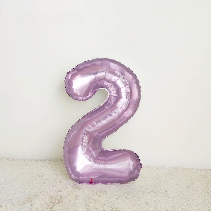 32 Inch Light Purple Crystal Number Balloon