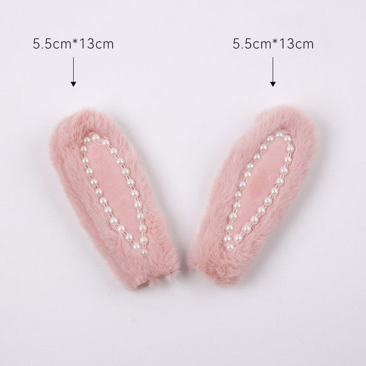 Plush Rabbit Ear with Pearls for Flower Packaging