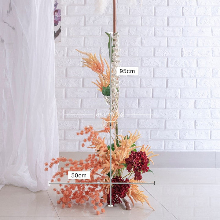 Champagne Orange Arch Flower Stand Frames for Wedding Party Decor