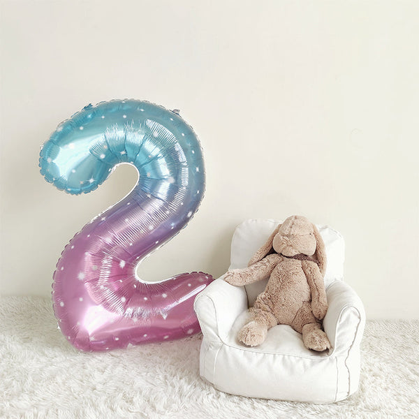 40 Inch Gradient Starry Number Balloon